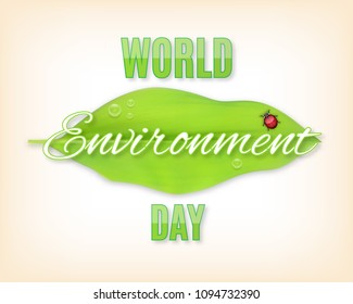 World Environment day concept. EPS10 vector