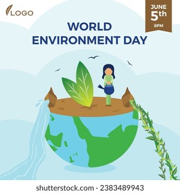 World Environment Day concept flyer design