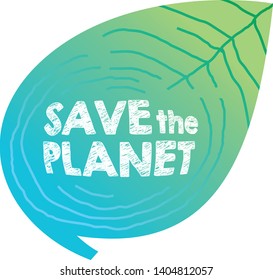 World Environment Day concept. Green Eco Earth. Save the Planet symbo