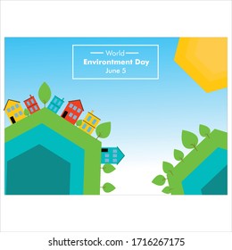 World environment day. World environment day concept. Green Eco Earth. World environment day vector illustration. World environment day background.poster.card.