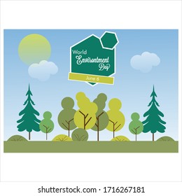World environment day. World environment day concept. Green Eco Earth. World environment day vector illustration. World environment day background.poster.card.