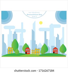 World environment day. World environment day concept. Green Eco Earth. World environment day vector illustration. World environment day background.poster.card.