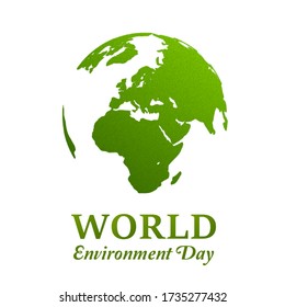 Concepto del Día Mundial del Medio Ambiente. Tierra Verde. Ilustración del vector