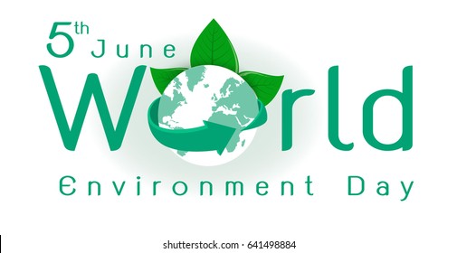 World environment day concept. Green Eco Earth. Vector illustration