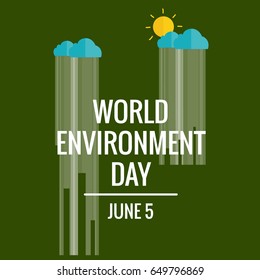 World environment day concept. Green Eco Earth. Vector illustration.