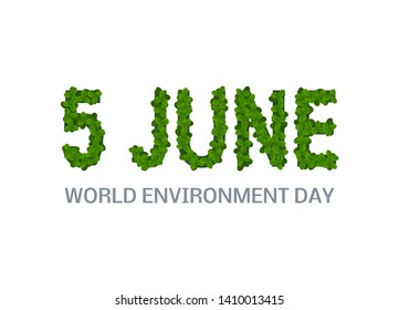 World environment day concept. Horizontal design for web banners, posters, cards etc. Vector template in realistic style.