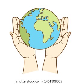 World Environment Day Concept Human Hands Stock Vector (Royalty Free ...