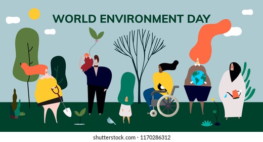 World environment day concept illustration