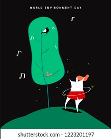 World environment day concept illustration