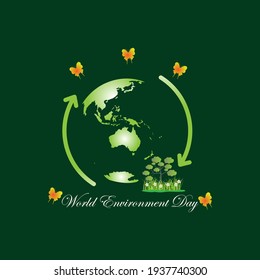 world environment day concept. illustration vector