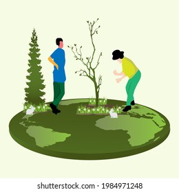 world environment day concept. illustration vector