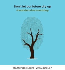  World Environment day concept with light blue background 