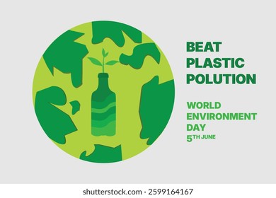 World Environment Day Concept, Stop Pastic Polution and Save The World