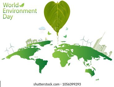 World environment day concept, vector illustration