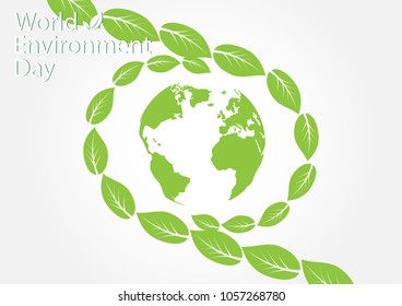 World environment day concept vector illustration