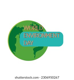 World Environment day concept.Vector eco illustration for social poster, banner or card on the theme of saving the planet