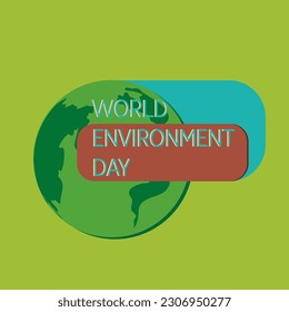 World Environment day concept.Vector eco illustration for social poster, banner or card on the theme of saving the planet