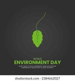 World Environment day, Creative Concept design for banner and poster. 3D illustration