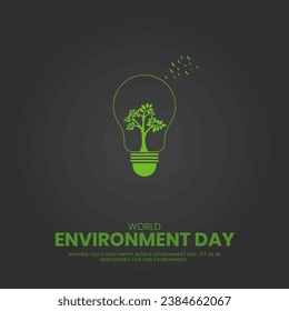 World Environment day, Creative Concept design for banner and poster. 3D illustration