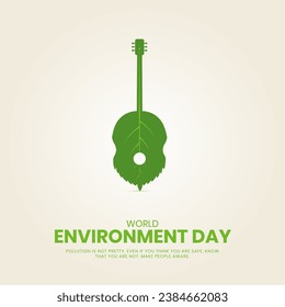 World Environment day, Creative Concept design for banner and poster. 3D illustration