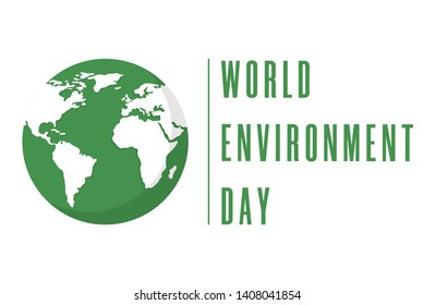 World Environment Day. Creative poster or banner. Ecology planet. Eco friendly design. Vector illustration. 