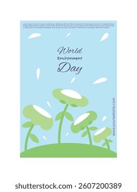 World Environment Day Creative Poster with Pastel and Soft Color