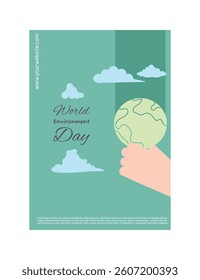 World Environment Day Creative Poster with Pastel and Soft Color