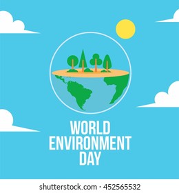 World environment day Design Template. Vector illustration, Good for Card and Banner.