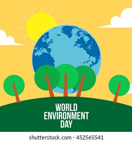 World environment day Design Template. Vector illustration, Good for Card and Banner.