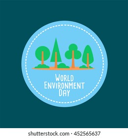 World environment day Design Template. Vector illustration, Good for Card and Banner.