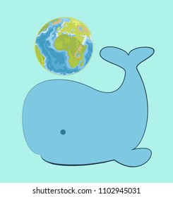 World environment day. Earth globe Concept design for banner, greeting card. Vector illustration