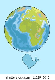 World environment day. Earth globe Concept design for banner, greeting card. Vector illustration