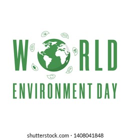 World Environment Day Earth Globe Leaves Stock Vector (Royalty Free ...