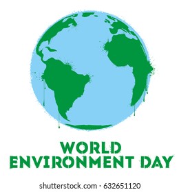 World Environment Day Earth Globe Spray Stock Vector (Royalty Free ...