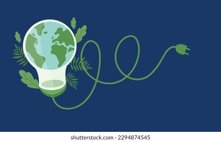 world environment day and earth day with green earth concept illustration vector