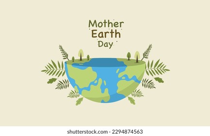 world environment day and earth day with green earth concept illustration vector