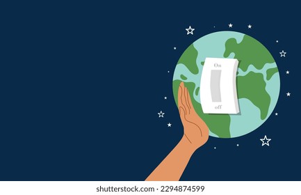 Día mundial del medio ambiente y Día de la Tierra con ilustración de concepto de tierra verde vectorial