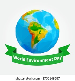 World Environment Day. Earth symbol. logo. Stock - Vector illustration