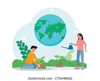 World Environment Day Eco Day Environment Stock Vector (Royalty Free ...