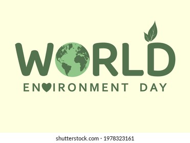 World Environment Day. Eco friendly design. Vector illustration.