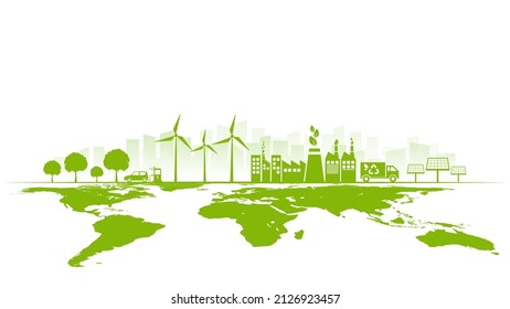 World environment day, Eco friendly and Sustainability development concept, Vector illustration