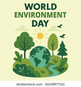 World Environment Day Eco-Friendly Nature Illustration