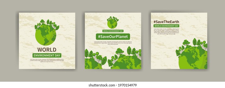 World Environment Day. Education and campaigns on the importance of protecting nature. social media post for World Environment Day. - Shutterstock ID 1970154979