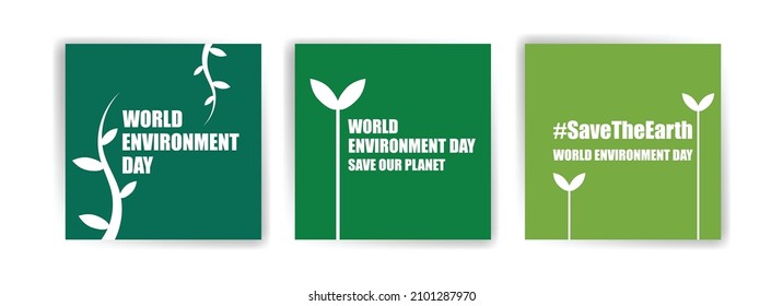 World Environment Day. Education And Campaigns On The Importance Of Protecting Nature. Social Media Post For World Environment Day.