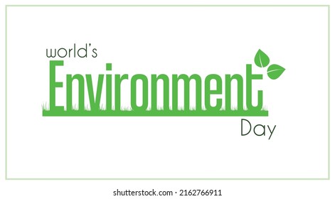 world environment day eps vector illustration with grass effect