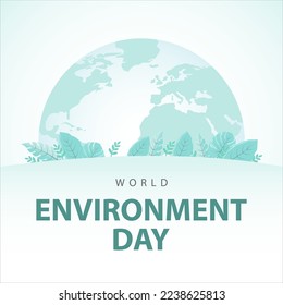 Welttag der Umwelt mit Globus und Naturhintergrund