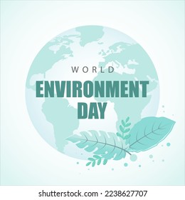 Welttag der Umwelt mit Globus und Naturhintergrund 