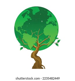 World Environment Day. Go Green Save the world Concept Illustration