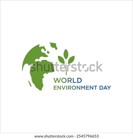 World environment day. Green earth of eco friendly city Save the Earth concept. Renewable energy for ecology and environment vector illustration