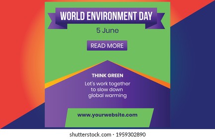 World environment day. Green Eco Earth. World environment day vector illustration. World environment day background. Happy environment day card.